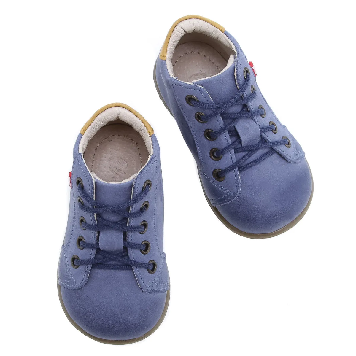 (1101-18) Emel blue Lace Up First Shoes