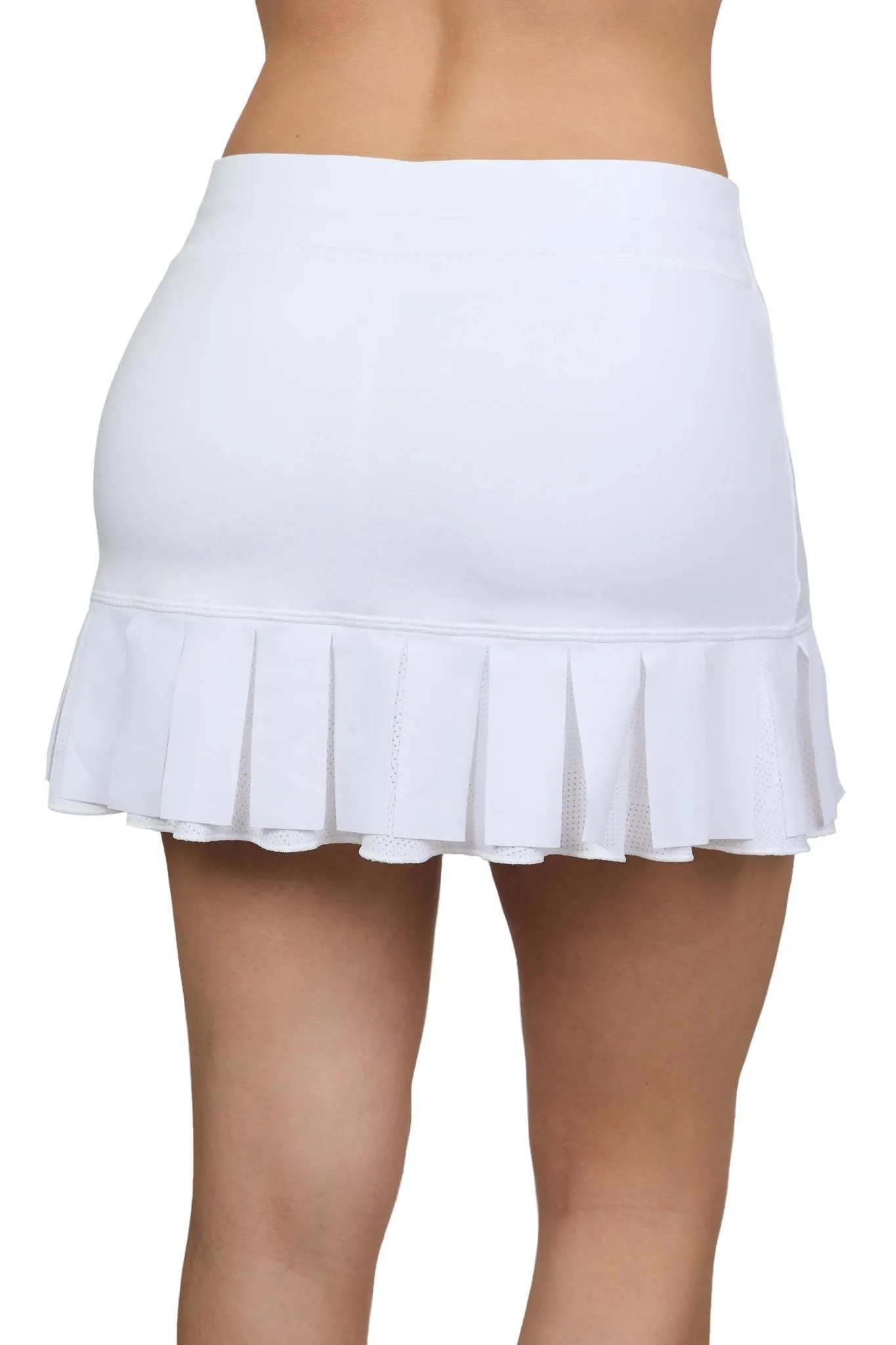 14" Women's Tennis Skort - White Racquet