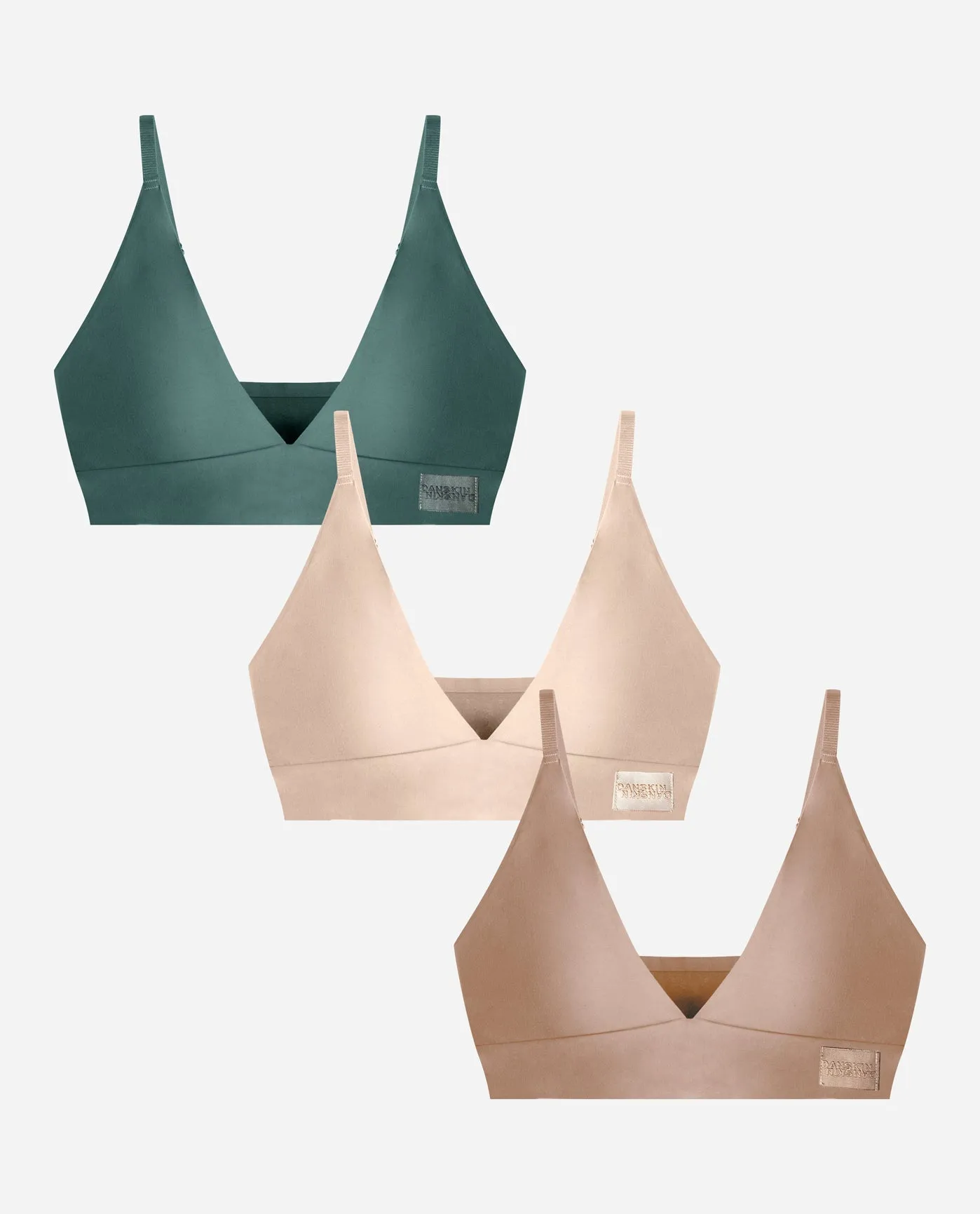 3-Pack Brushed Micro Laser Lounge Plunge Bra