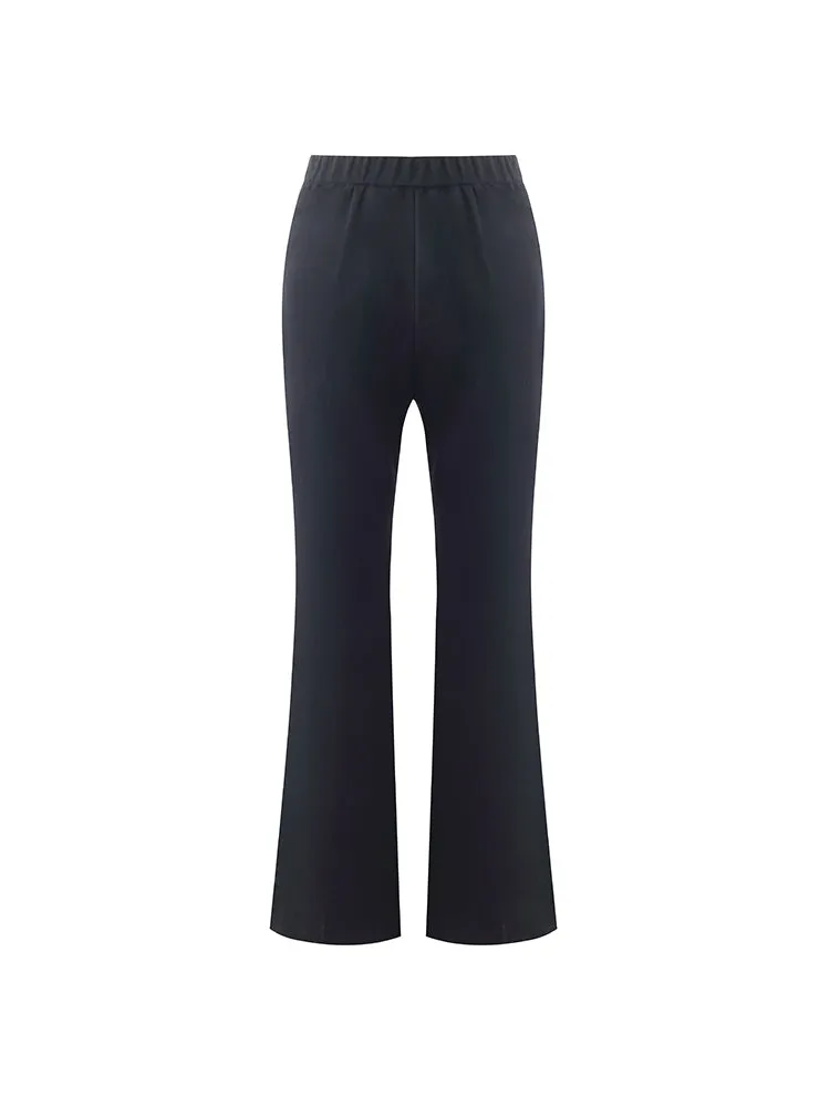 Acetate Micro-Flared Ankle Length Women Pants