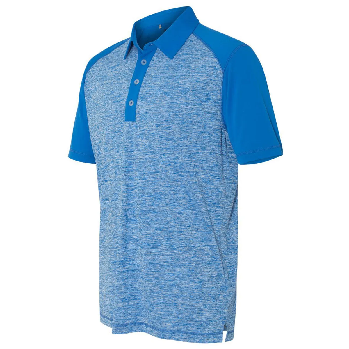 adidas Golf Men's Bright Royal Heather/Bright Royal Heather Block Sport Shirt