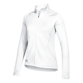 adidas Women's White Essentials Textured Full Zip