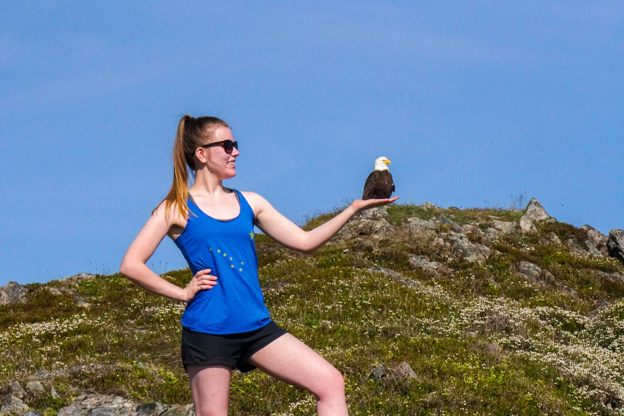 Alaska Flag Blue Tank - Ladies