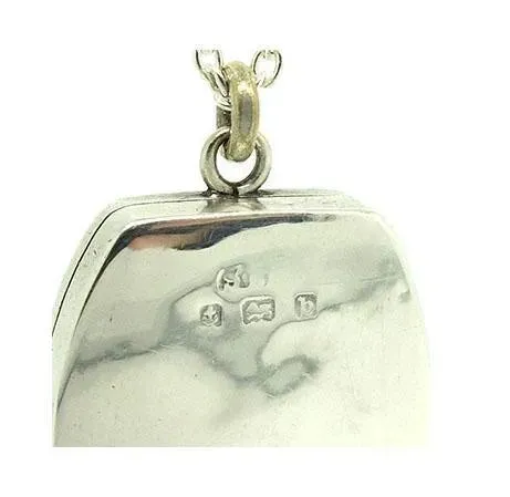 Antique 1915 Sterling Silver Bird Locket Necklace