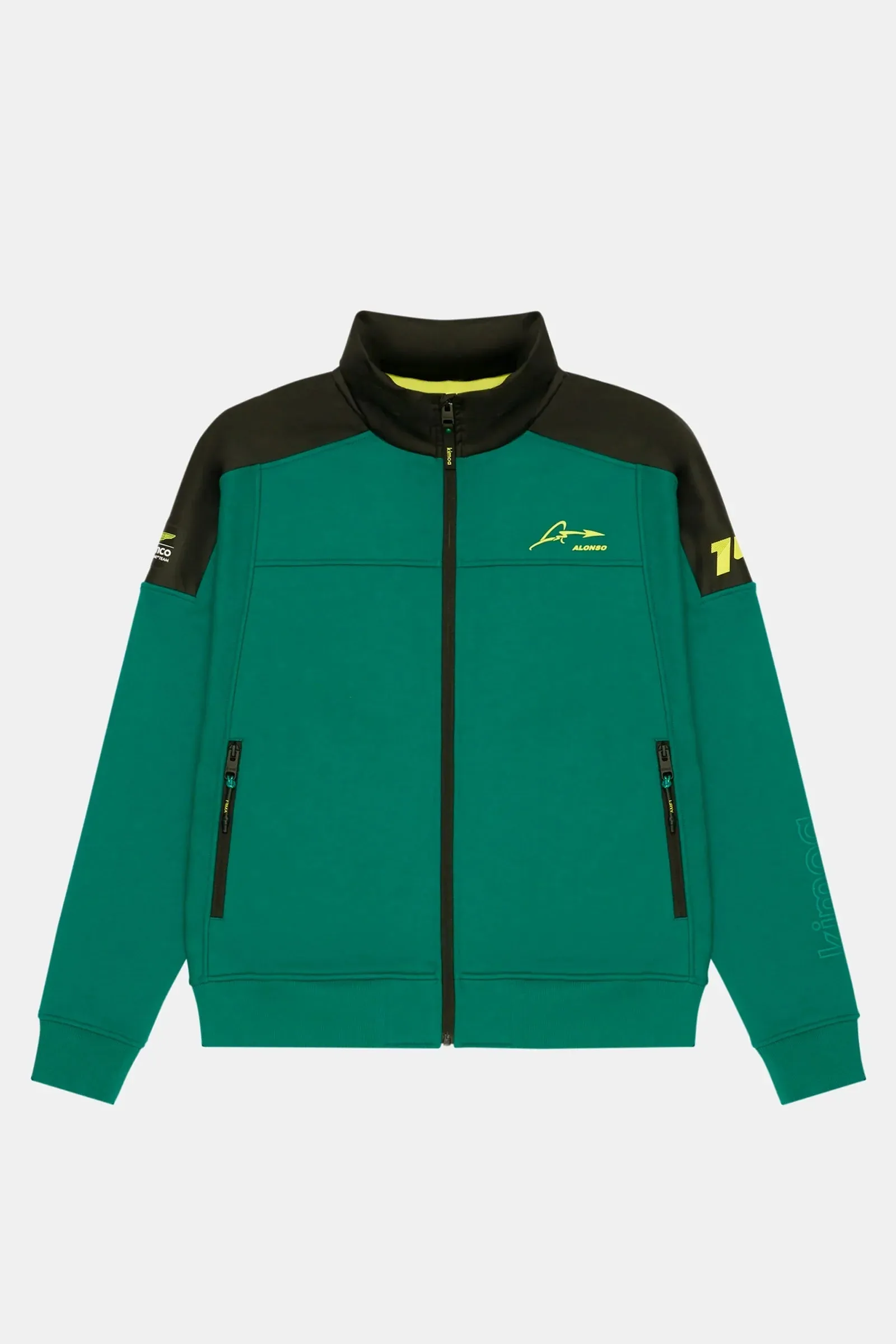 Aston Martin F1 Kimoa Fernando Alonso #14 Bicolor Sweat Jacket - Green