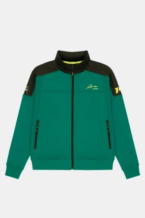 Aston Martin F1 Kimoa Fernando Alonso #14 Bicolor Sweat Jacket - Green