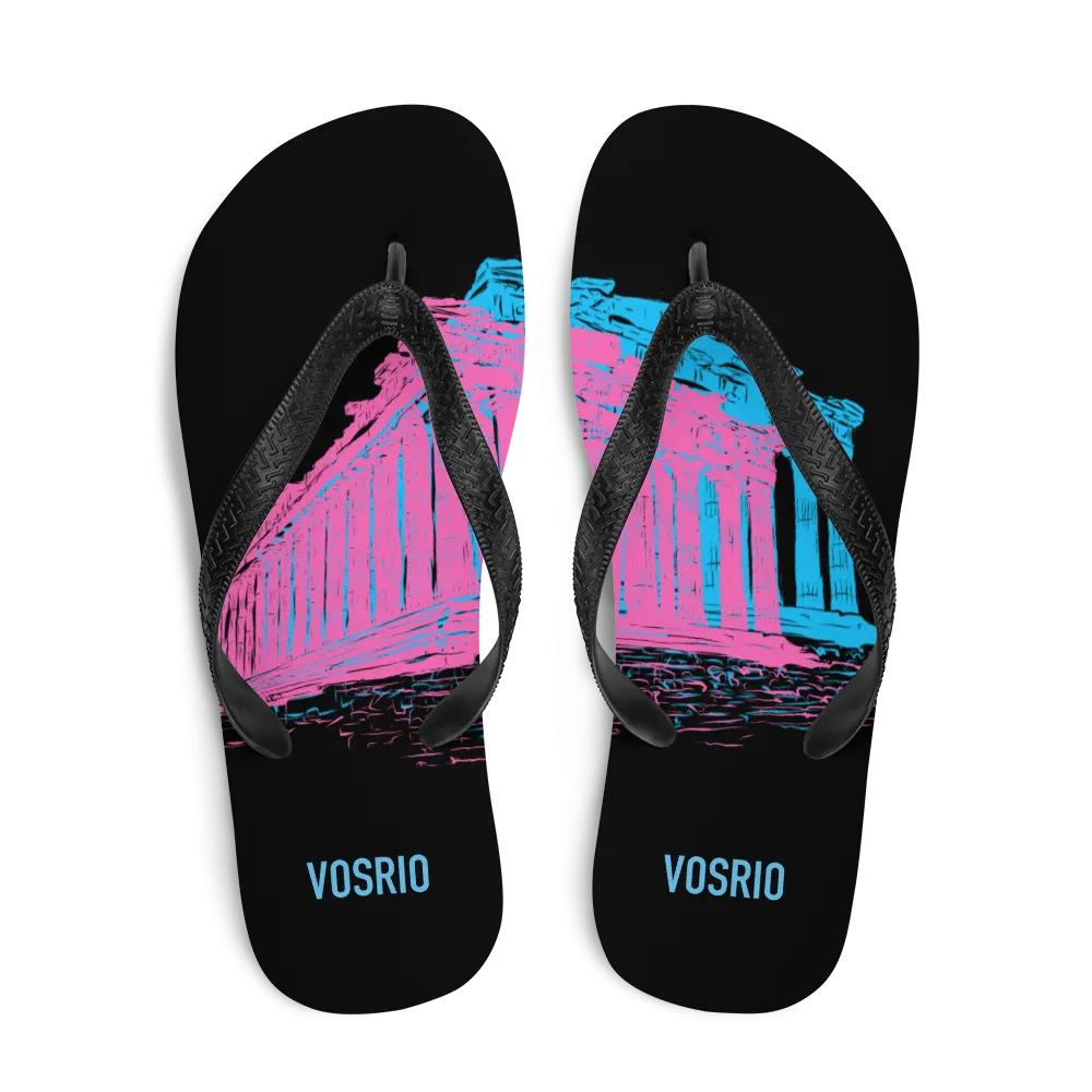 Athens Tourist 3D Flip-Flops