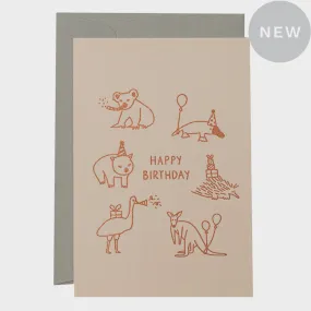 Australian Birthday Card Copper