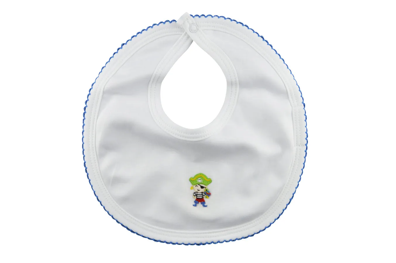 Baby Boy's White Pirate Bib