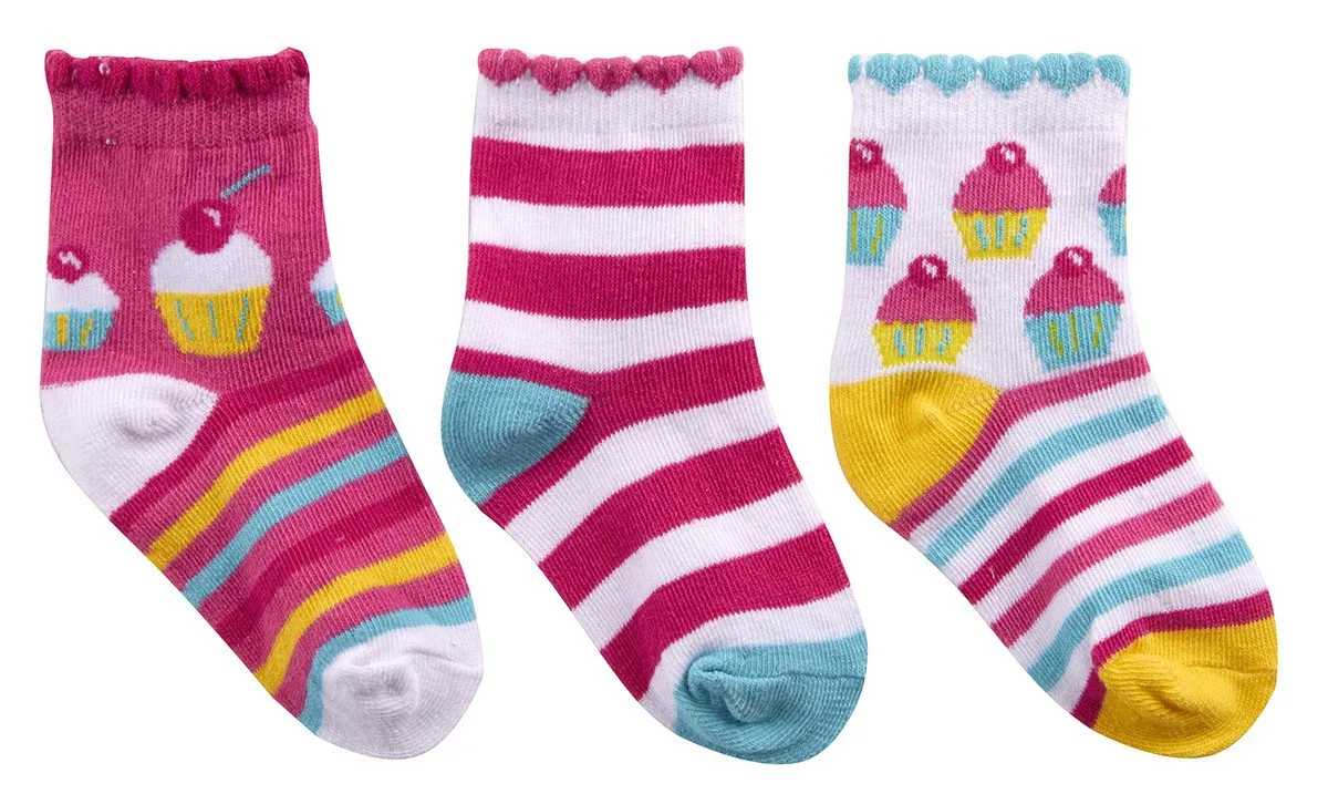 Baby Girls 3 Pack Socks