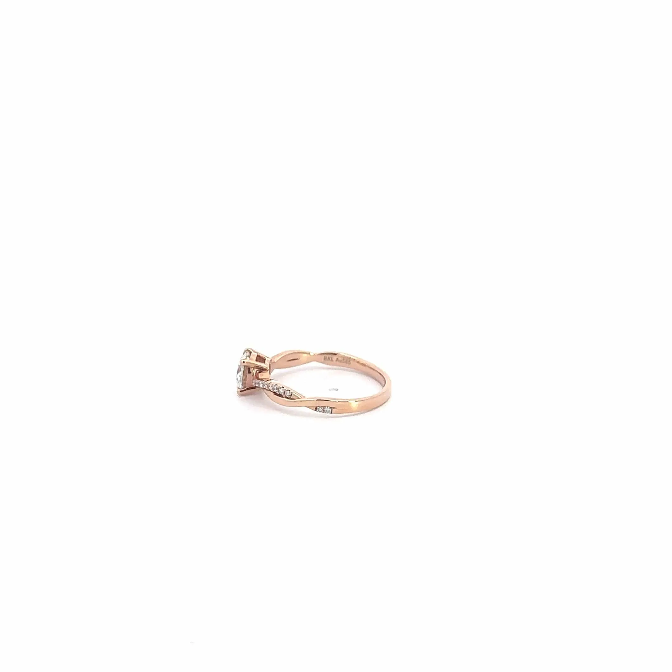 Baikalla 14k Rose Gold Rose cut Diamond Ring