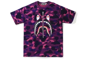 BAPE CAMO SHARK TEE PURPLE