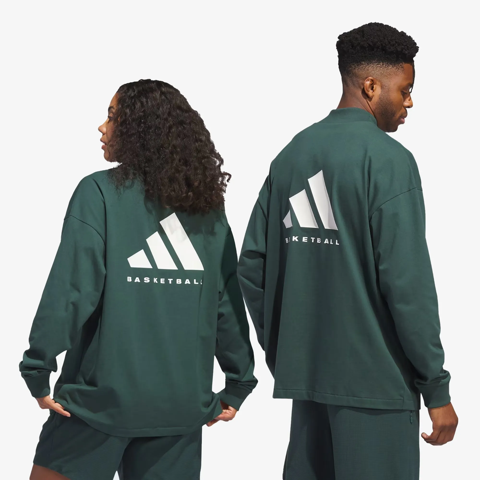 BASKETBALL LONG SLEEVE TEE 'MINERAL GREEN'