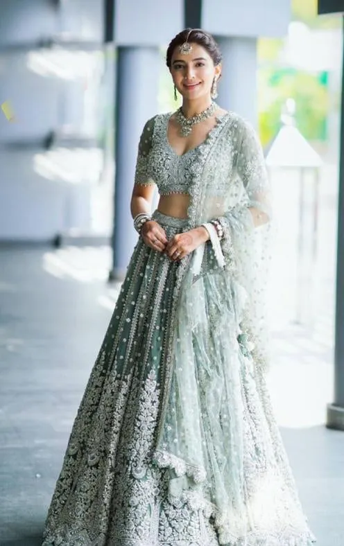 Beautiful and Classy Heavy Embroidered Lehenga Set - Rent