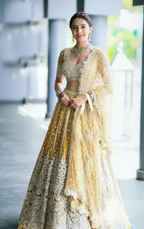 Beautiful and Classy Heavy Embroidered Lehenga Set - Rent