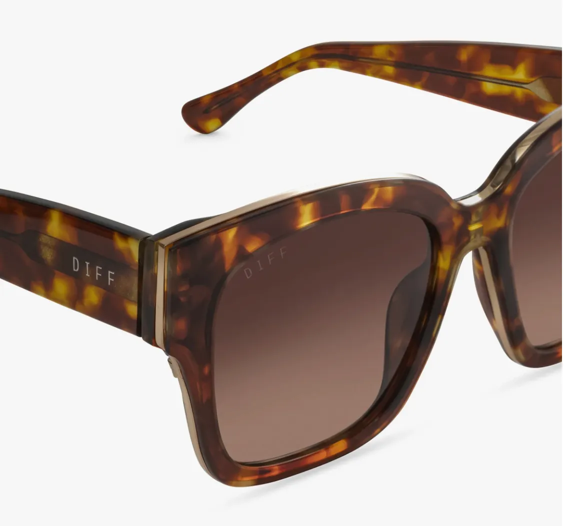 Bella III Amber Tortoise/Brown Gradient Sunglasses