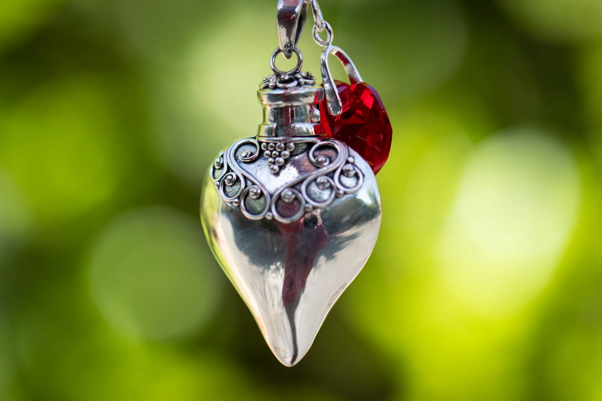 Birthstone Cremation Necklace Heart Urns