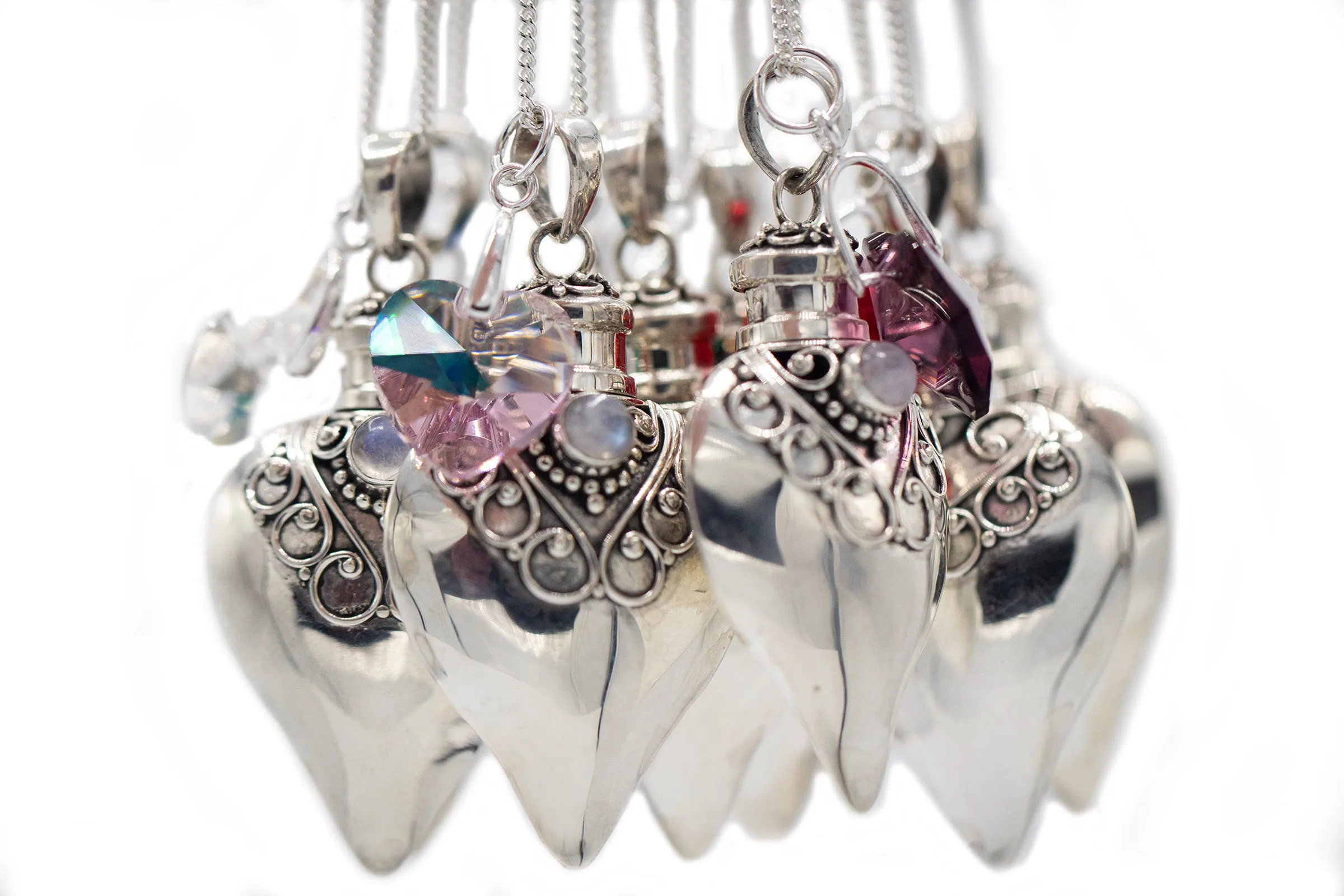 Birthstone Cremation Necklace Heart Urns