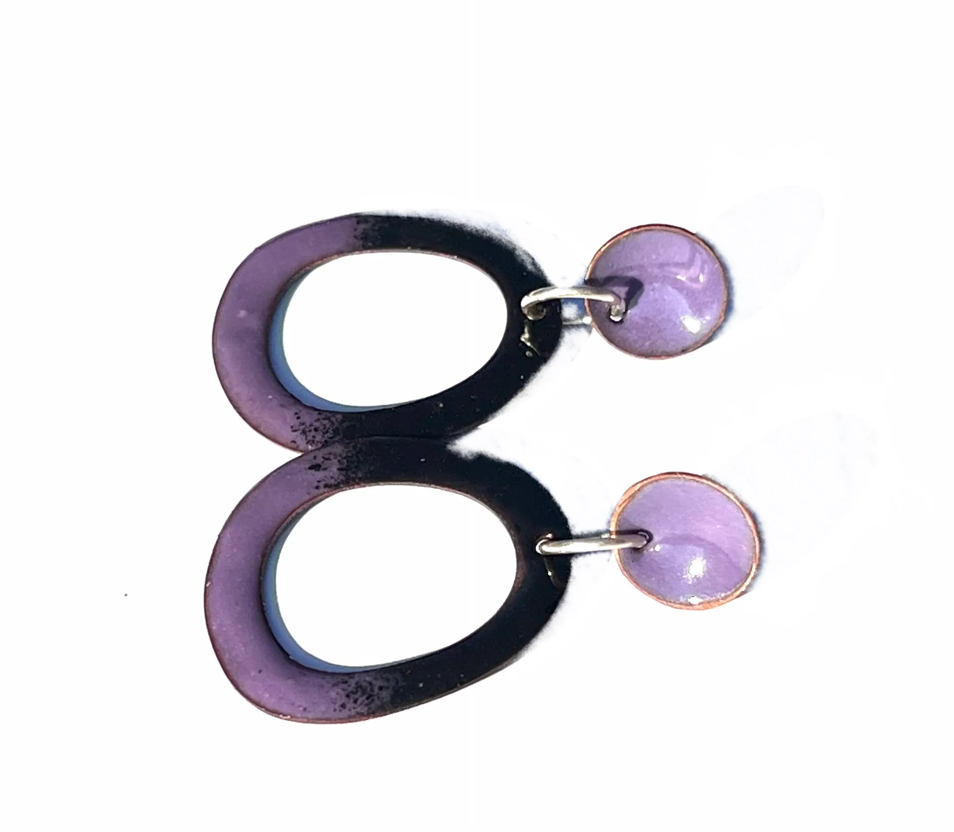 Black and Purple Post Earrings