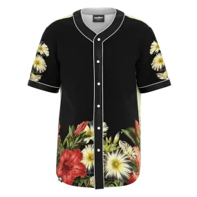 Black Cat Vintage Flowers Jersey