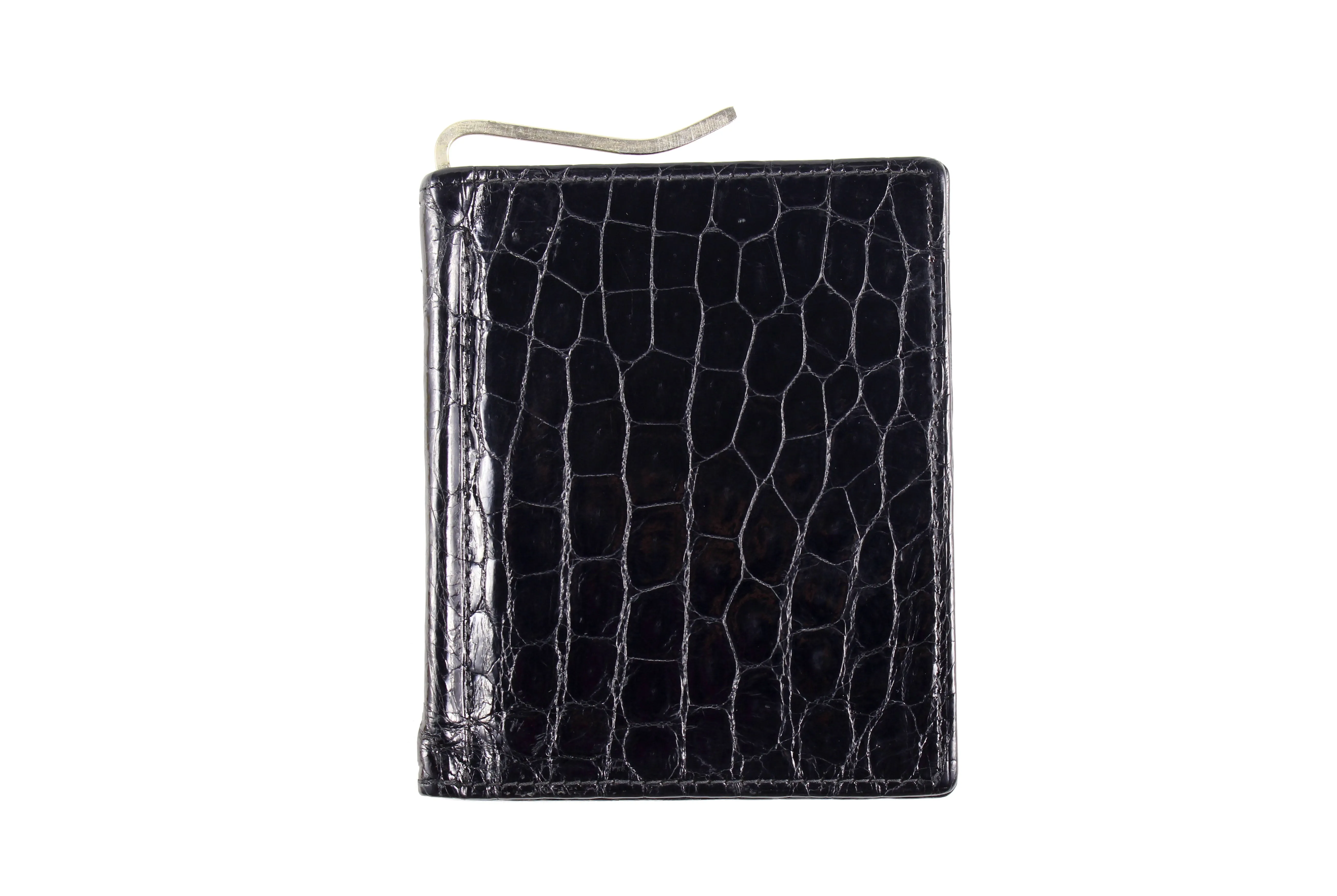 Black crocodile skin wallet