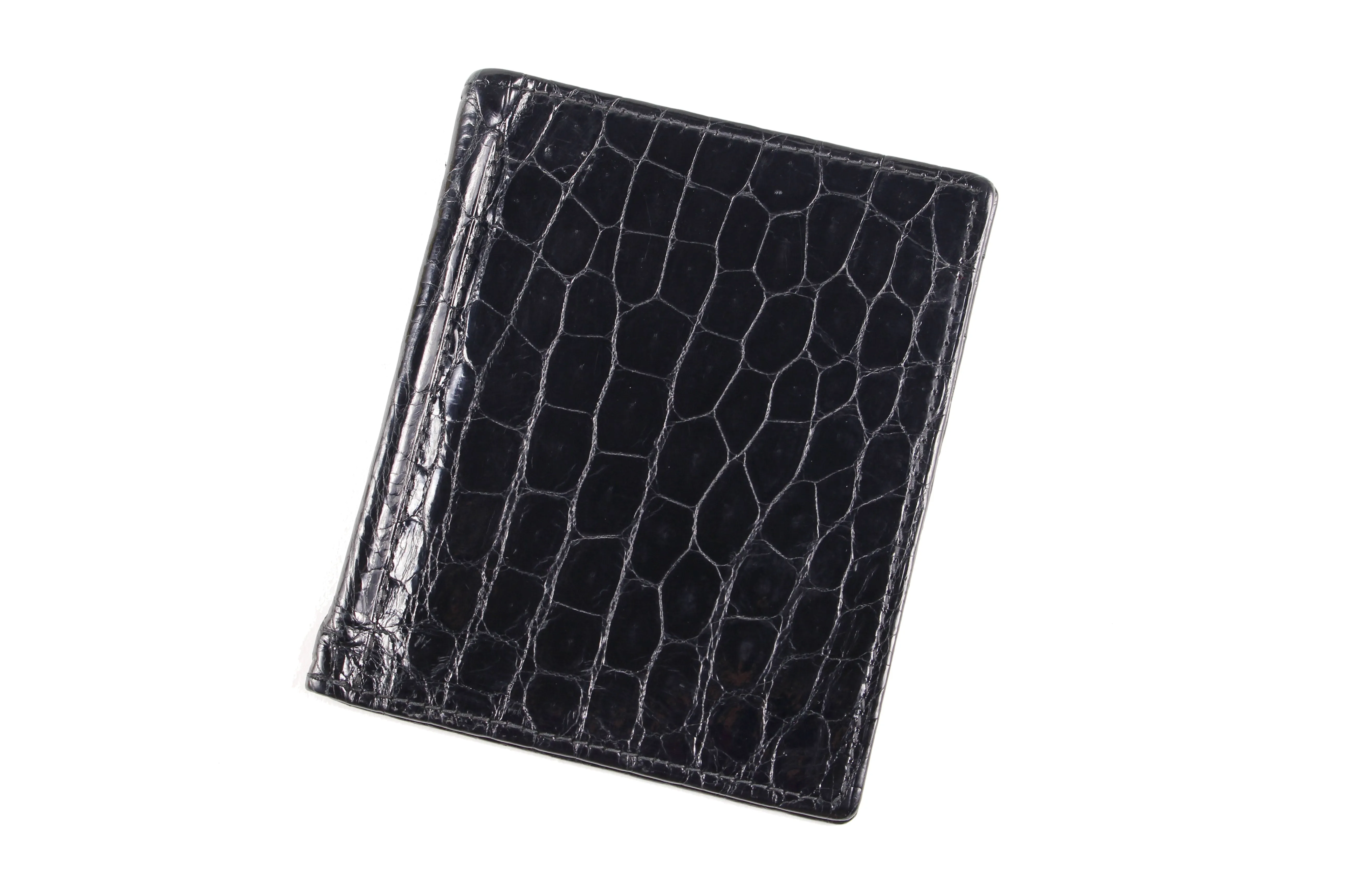 Black crocodile skin wallet