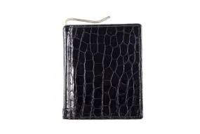 Black crocodile skin wallet