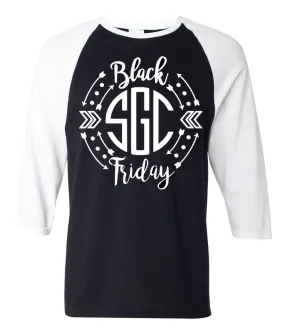 Black Friday Monogram Raglan