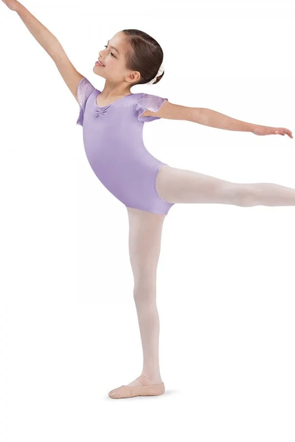 Bloch Child Flutter Sleeve Leotard With Sequins - CL3732