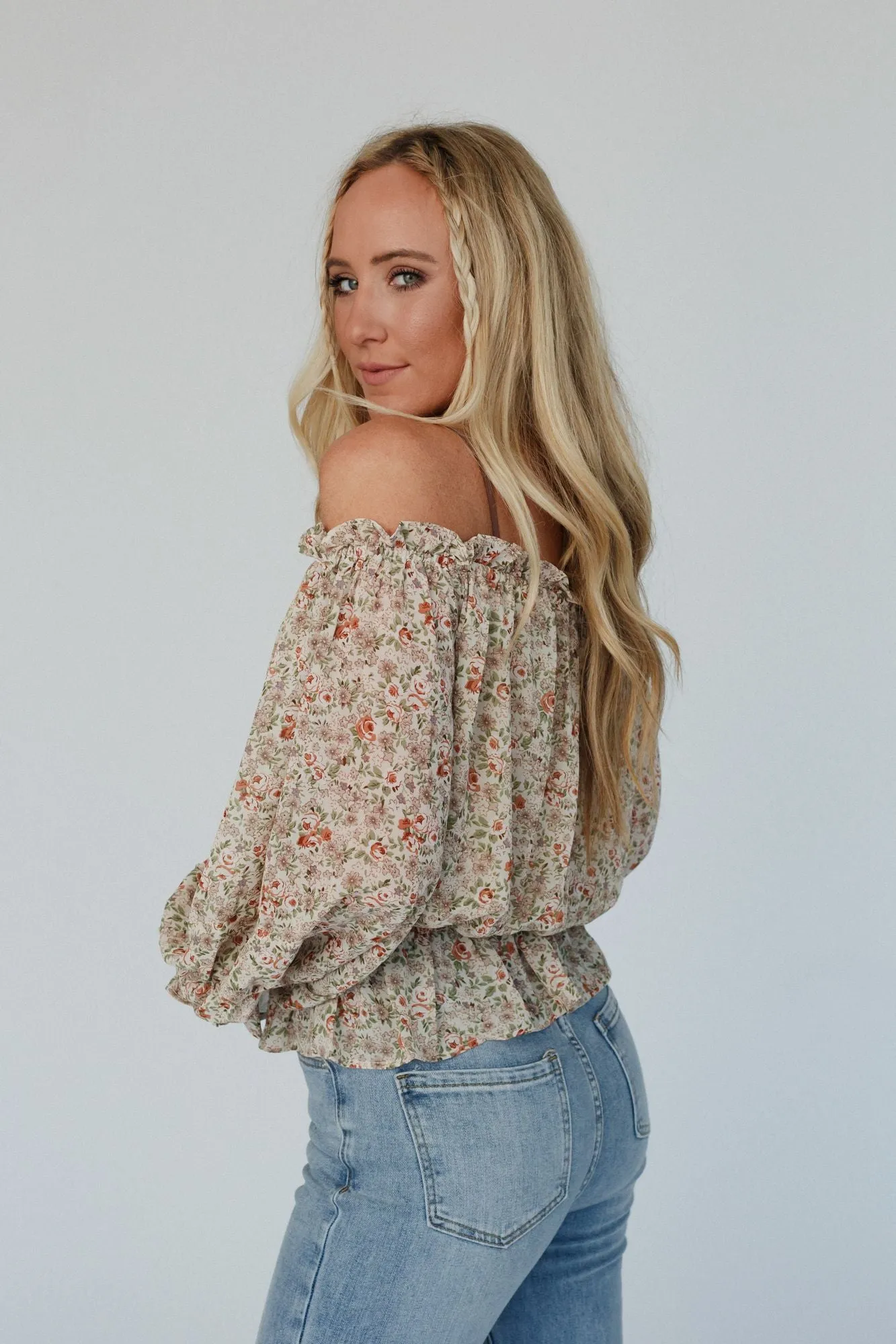 Blooms In Breeze Top - Cream