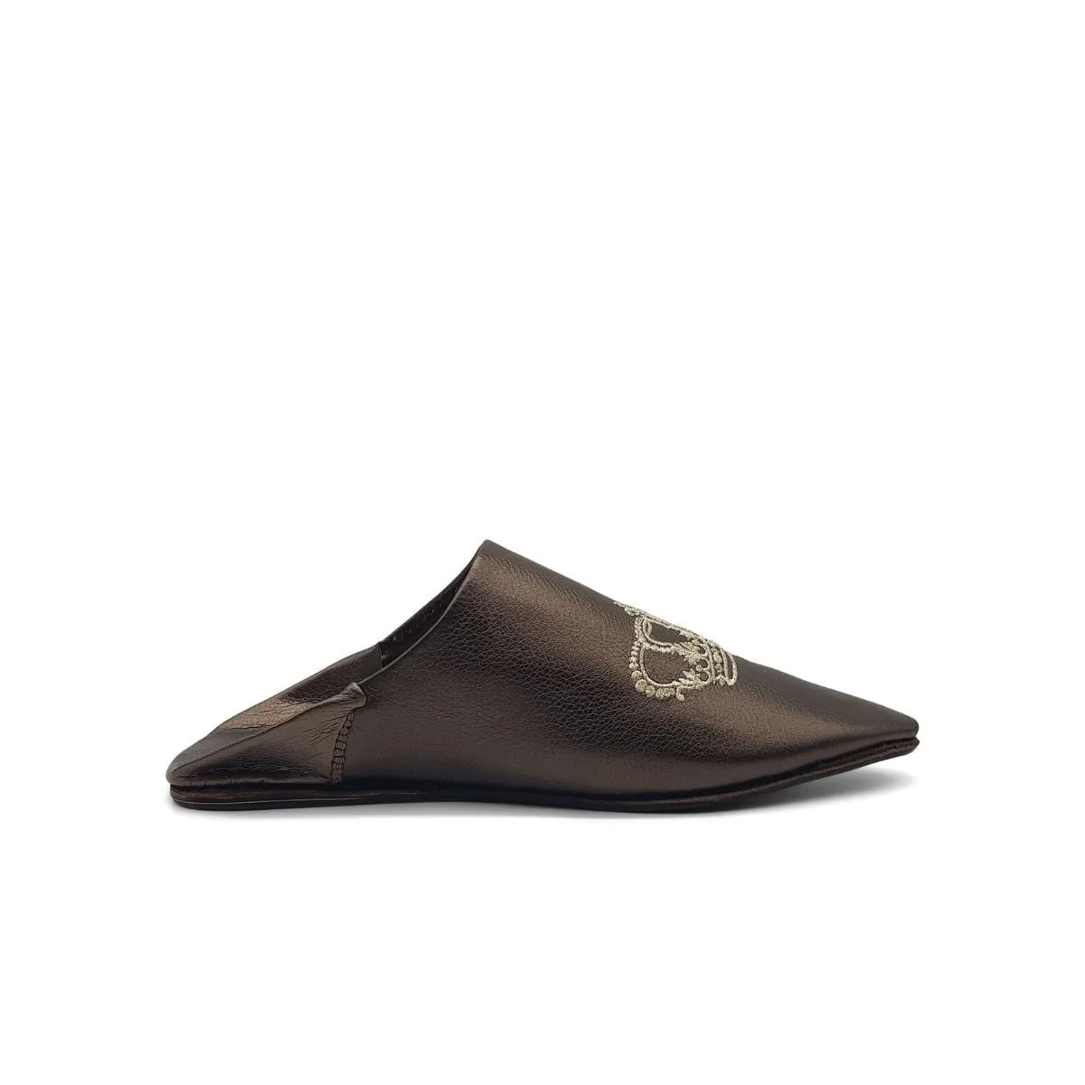 BOOSH ROYALE MOCHA Leather Moroccan Slippers