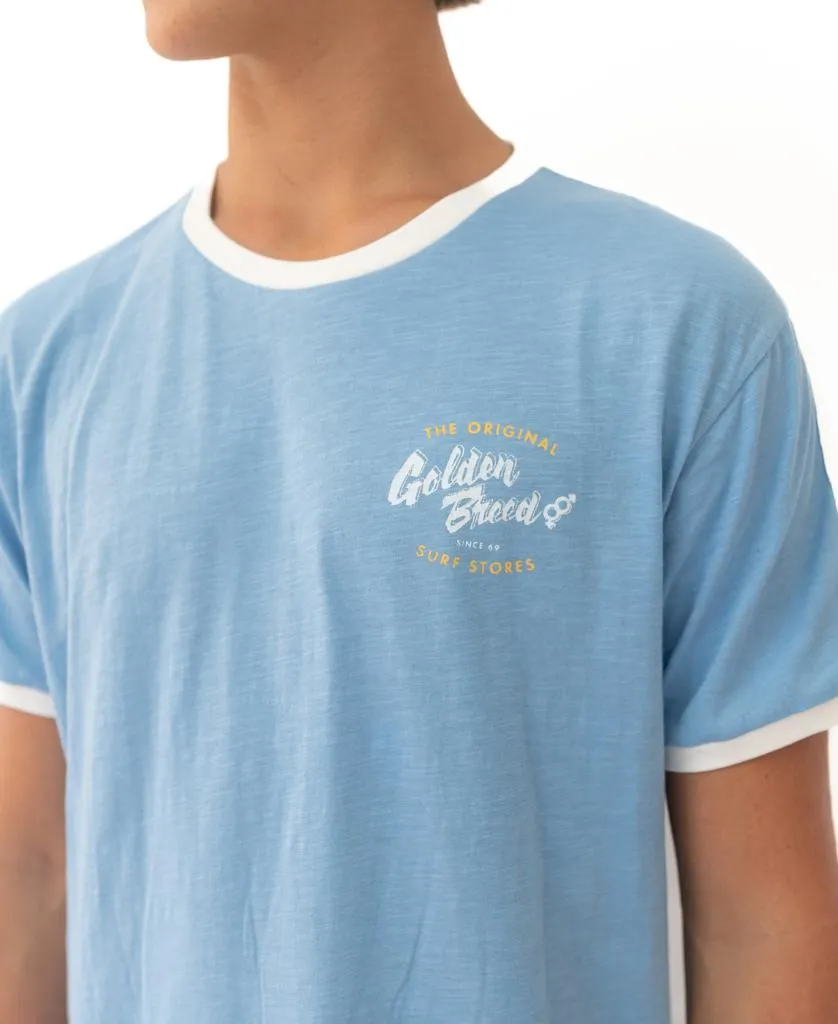 Break Ringer Tee | Azure Blue