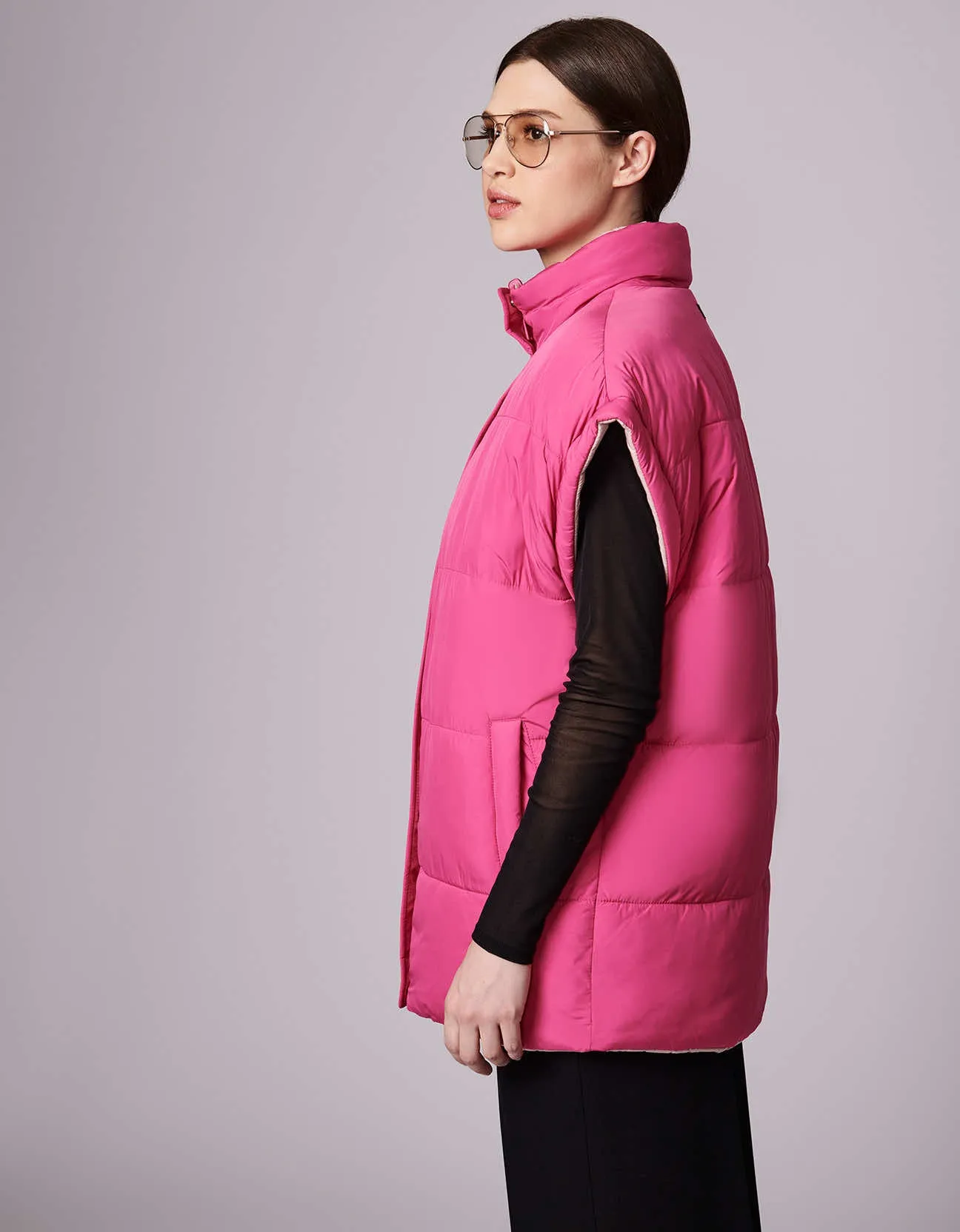 Breast Cancer Awareness Reversible Puffer Vest