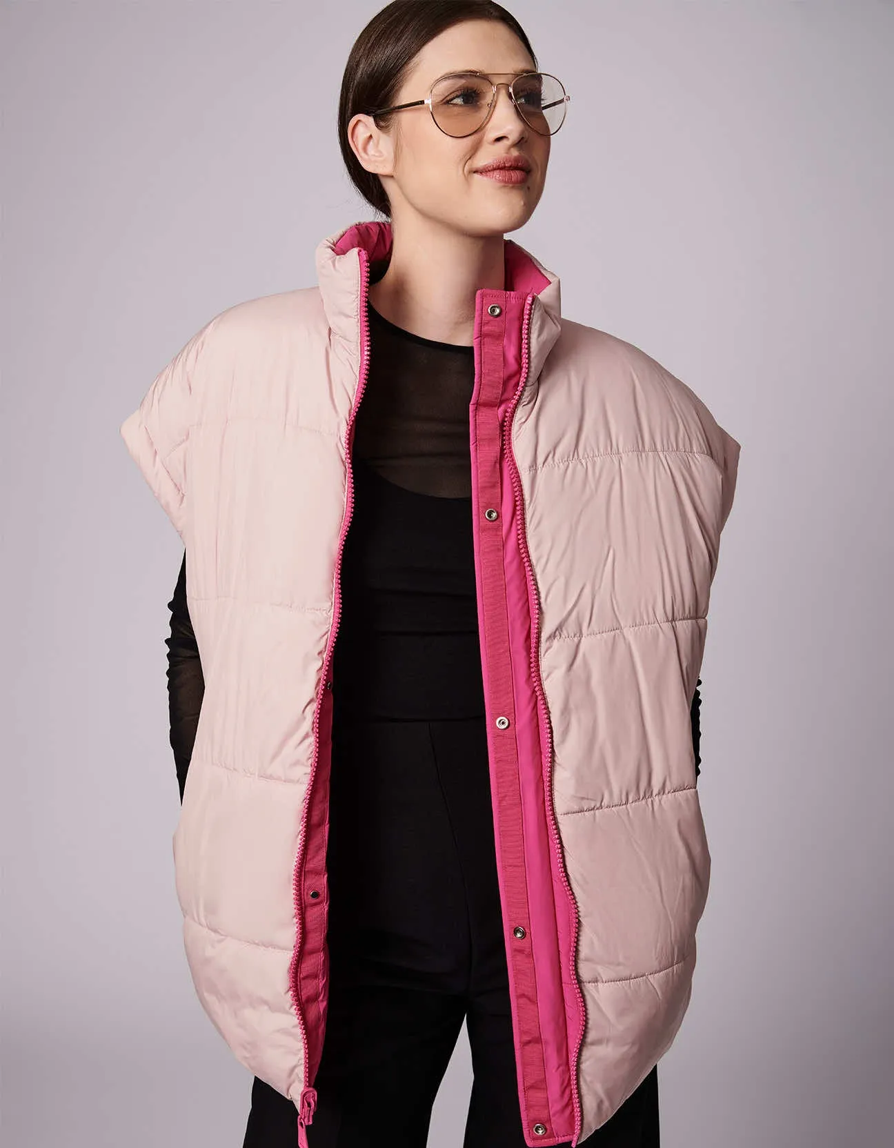 Breast Cancer Awareness Reversible Puffer Vest