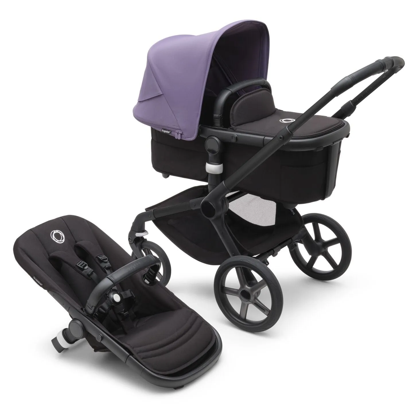 Bugaboo Fox 5, Cloud T Ultimate Travel System - Black/Midnight Black/Astro Purple