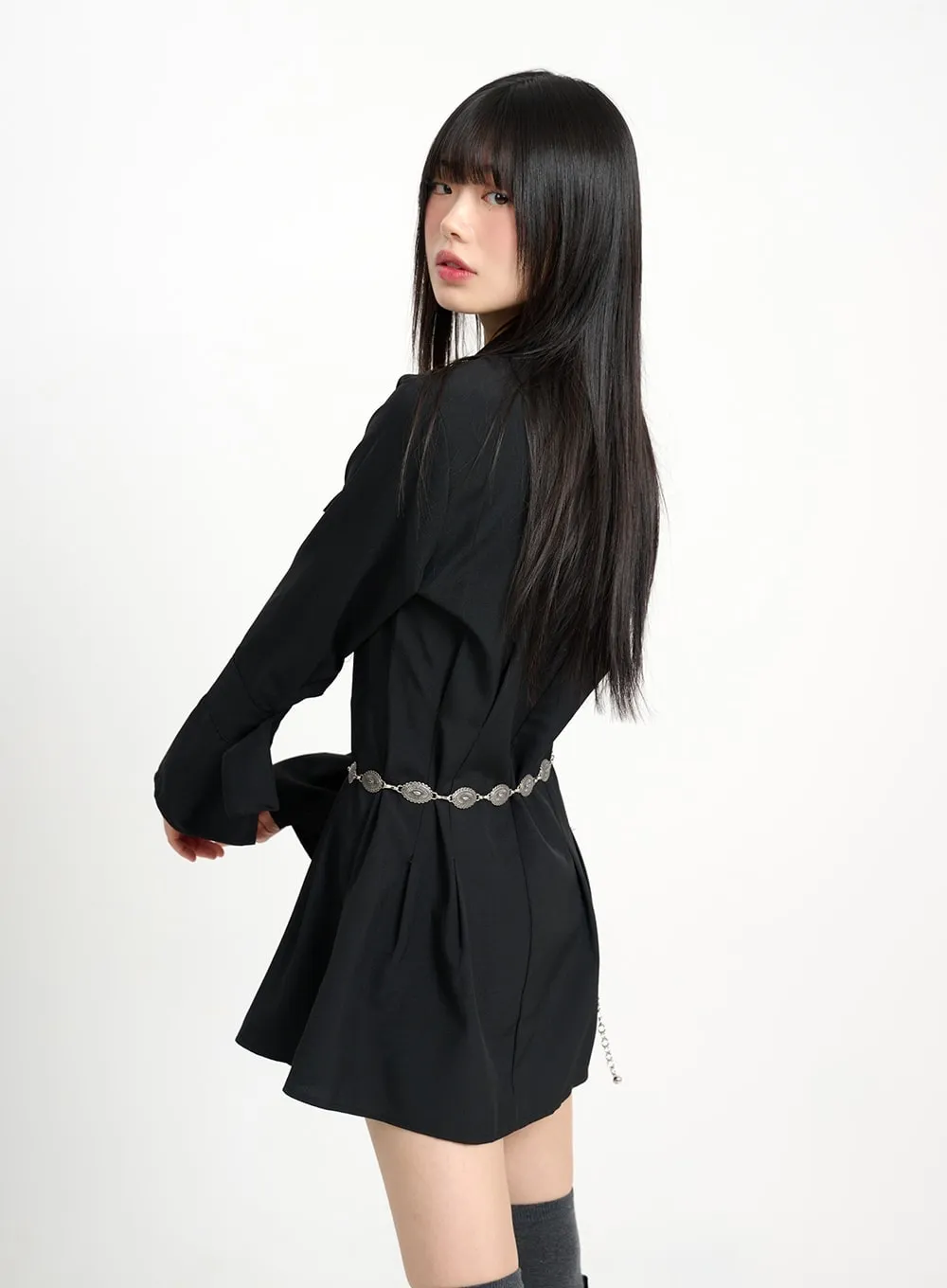 Button Up Mini Dress CM415