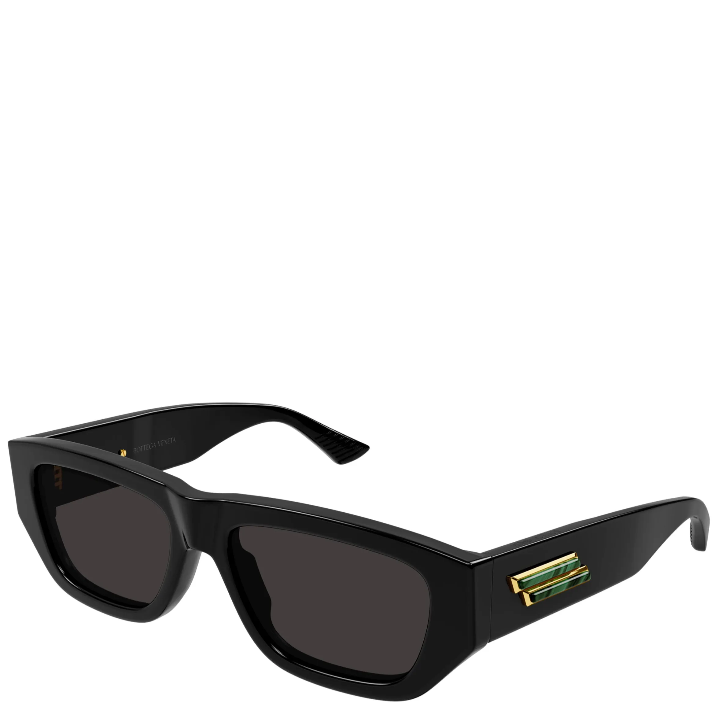 BV 1252S Bolt Rectangular Sunglasses, Black