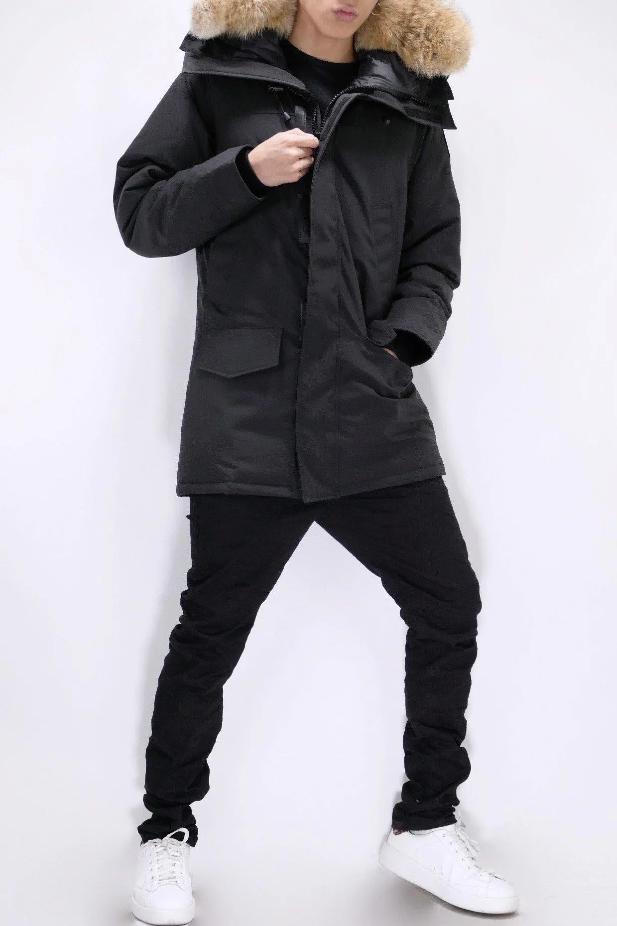 Canada Goose Mens *Parka Langford Black Label - Black