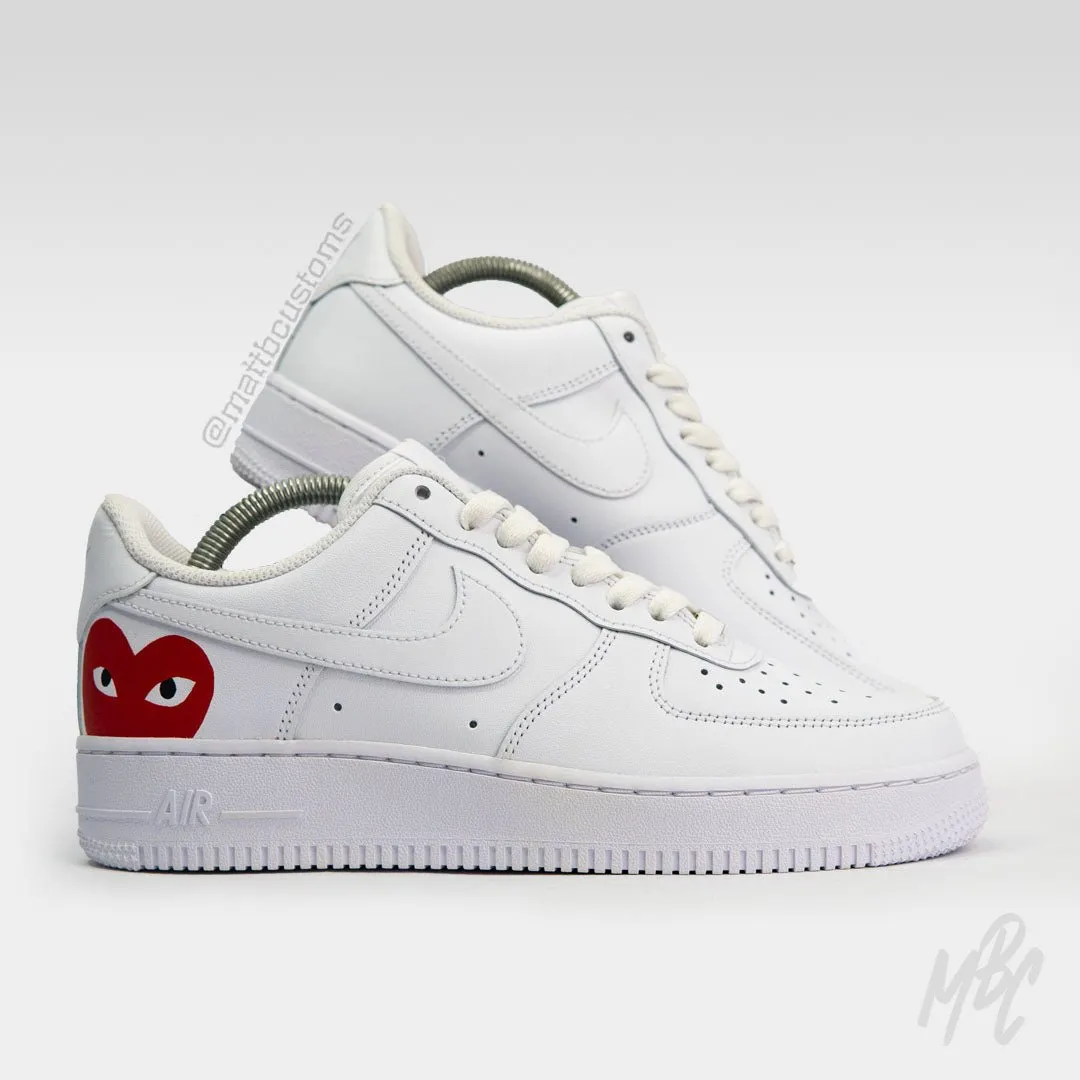 CDG Heart - Air Force 1 Custom