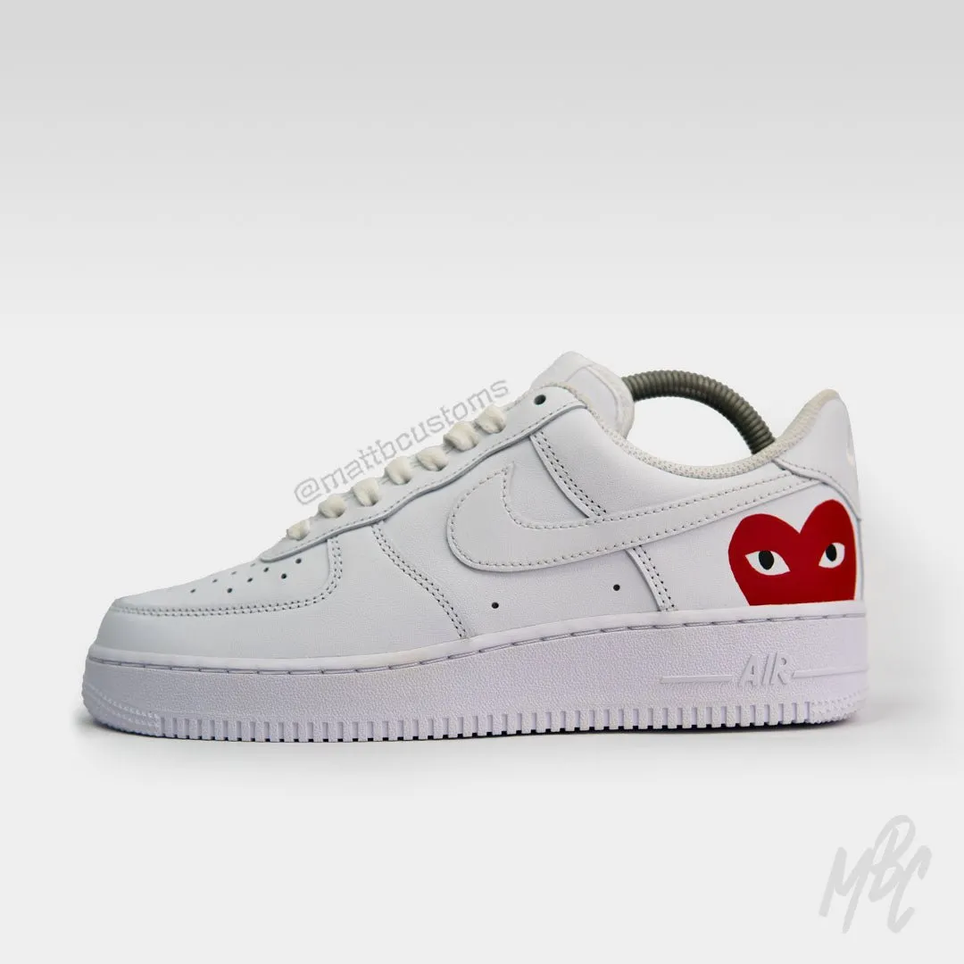 CDG Heart - Air Force 1 Custom