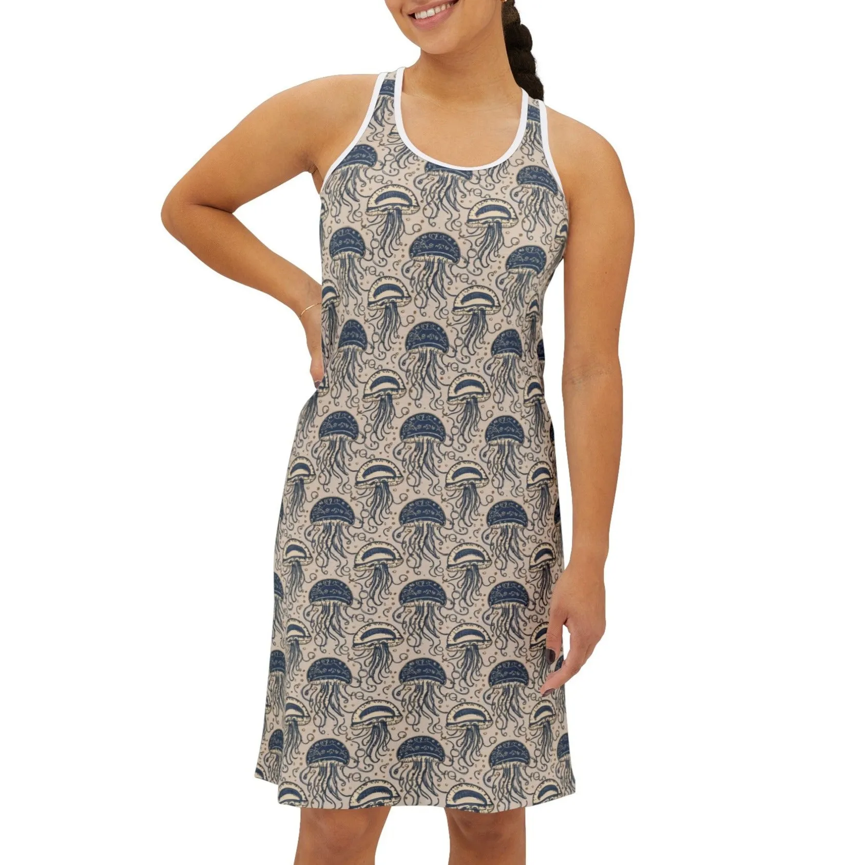 Chambre Jellyfish - Women's Racerback Dress (AOP)