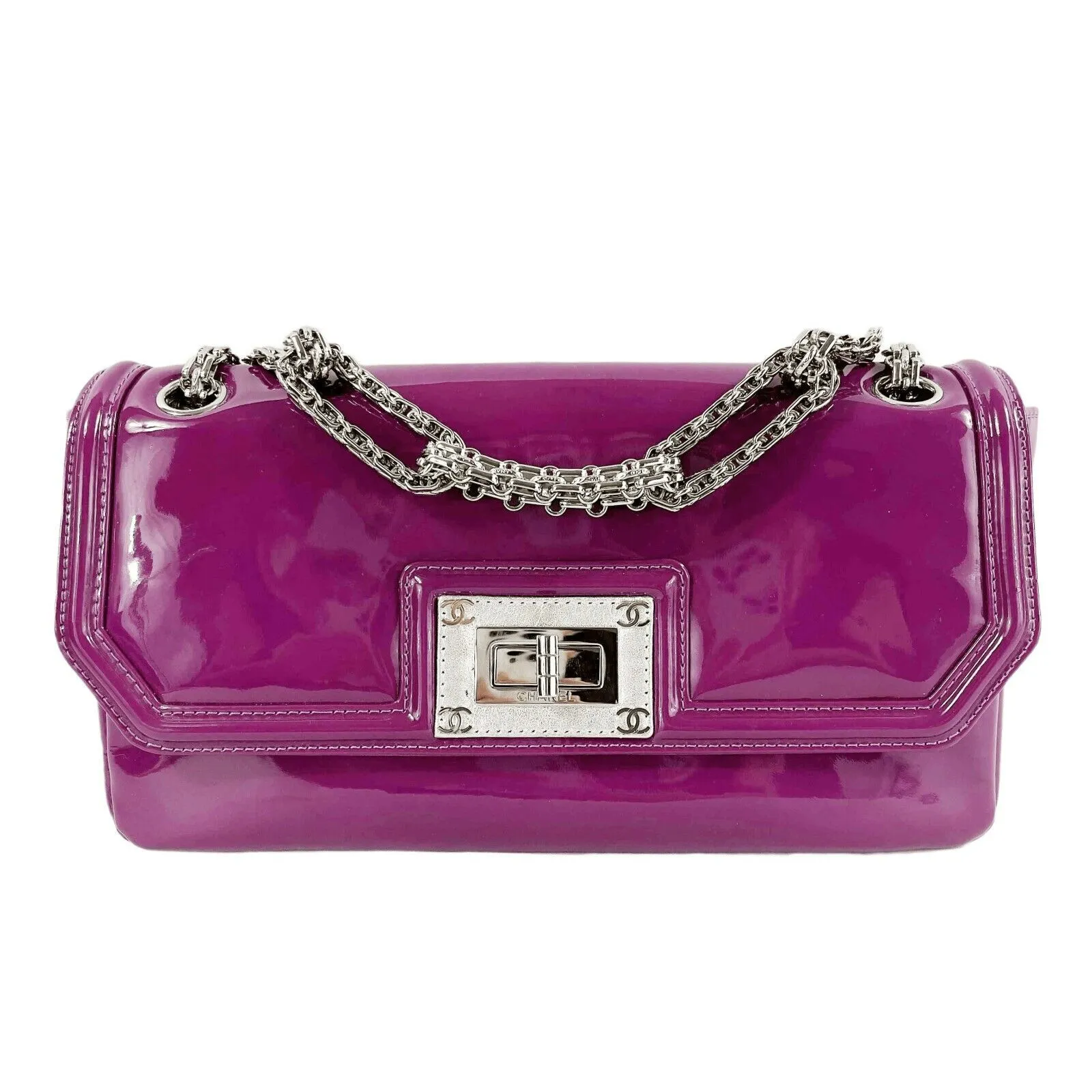 CHANEL - Reissue Venetian Chain Mademoiselle Flap Bag - Medium / Fuchsia-Silver