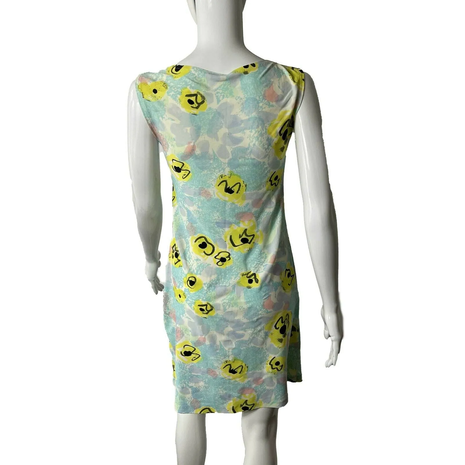 CHANEL - Vintage 1990's Graphic Camellia Print Mini Sleeveless Dress - OS