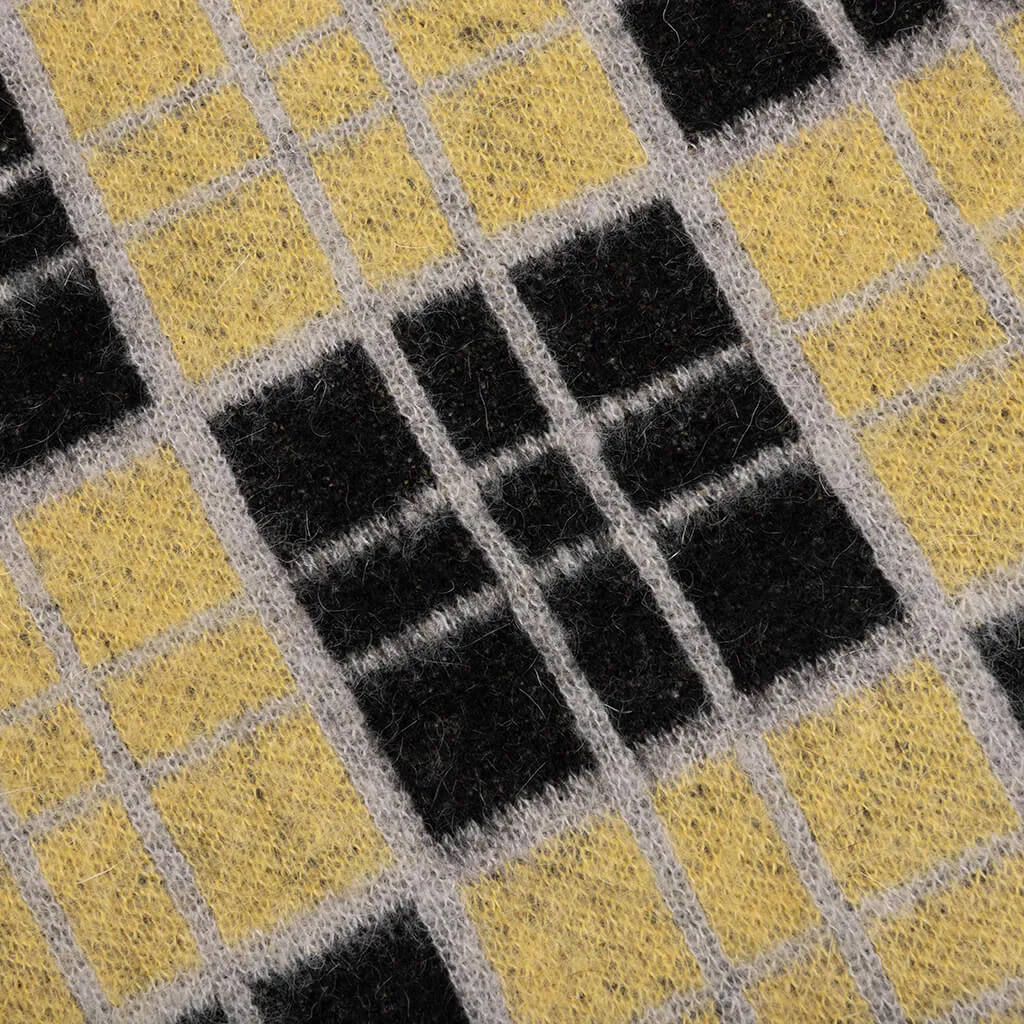 Checked Mohair Sweater - Yellow