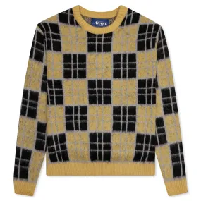 Checked Mohair Sweater - Yellow