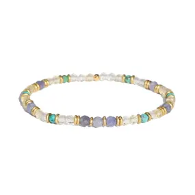 Citrine Tanzanite and Turquoise Bracelet