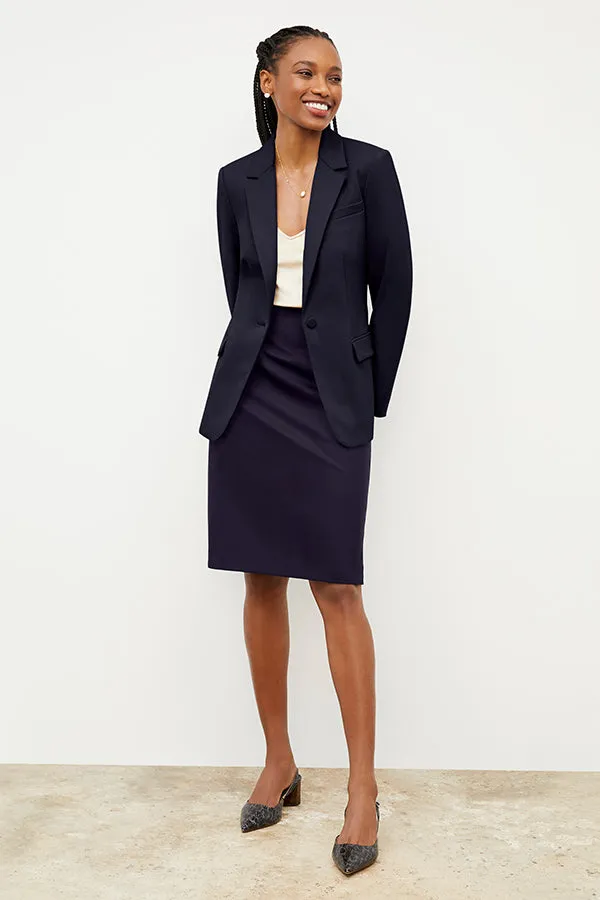 Cobble Hill Skirt - Washable Wool Twill :: Dark Navy