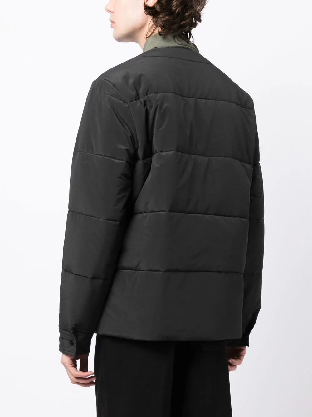 Collarless Padded Jacket