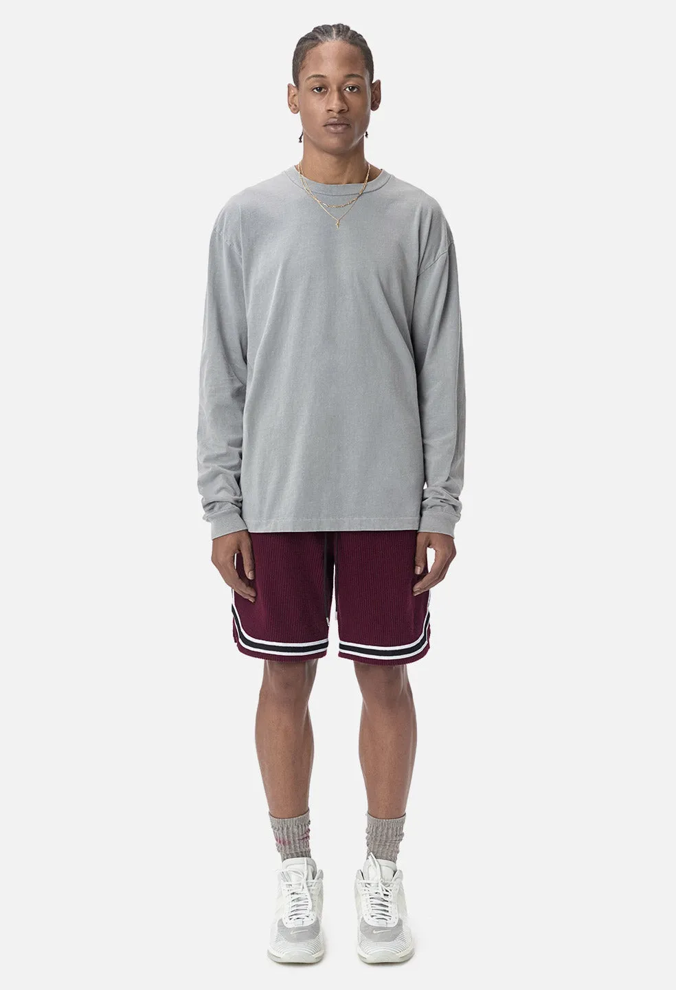 Corduroy Game Shorts / Burgundy