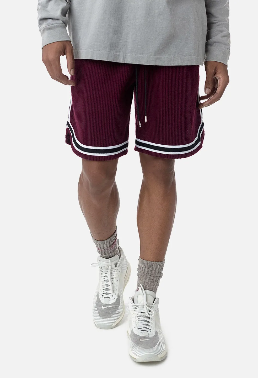 Corduroy Game Shorts / Burgundy